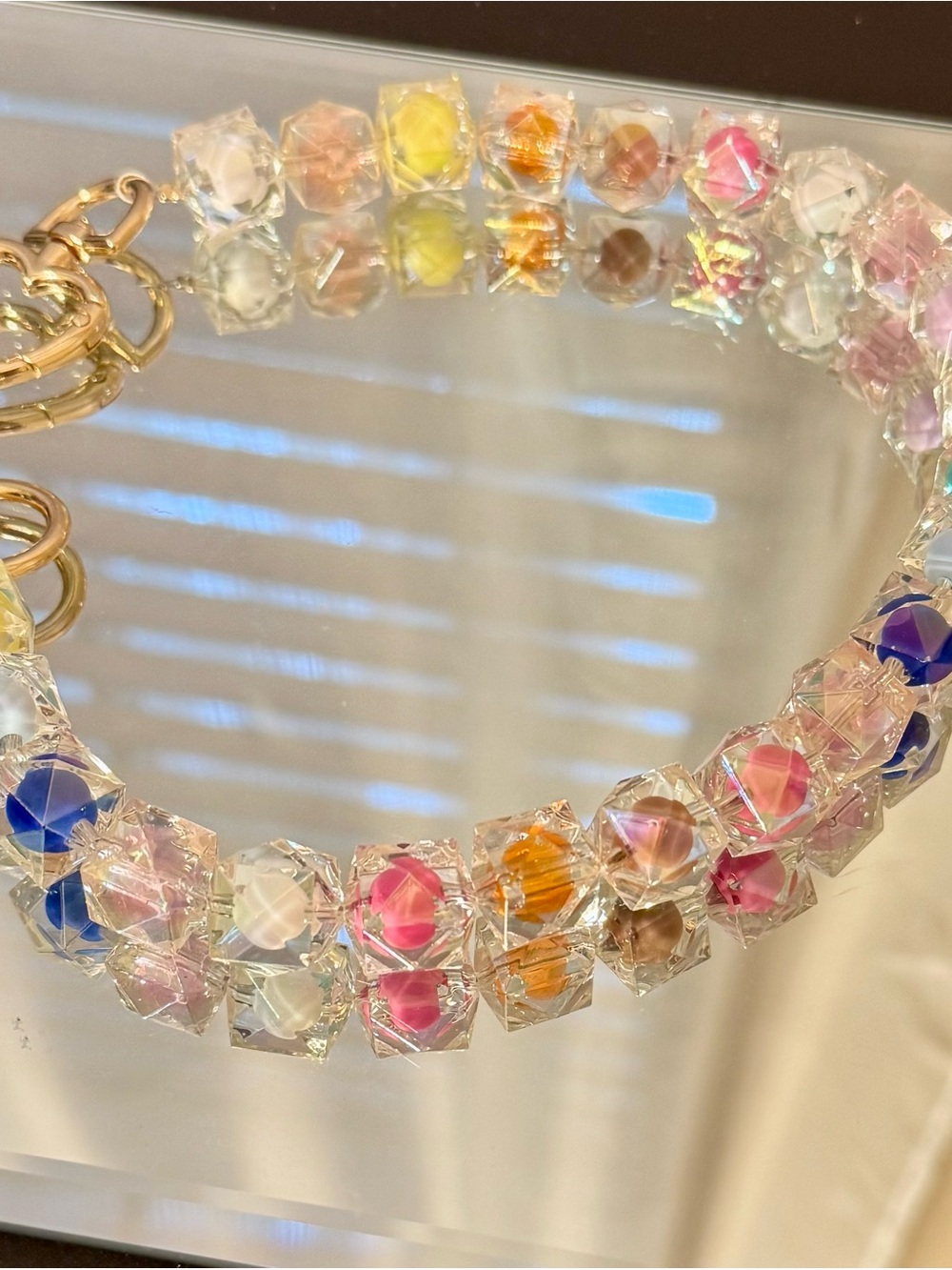 Multicolor Crystal Bag Chain - Picture 4 of 8